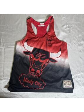 Mitchell & Ness Chicago Bulls Windy City Mesh Reversible Racerback Tank Small